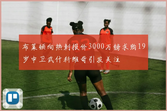 布莱顿向热刺报价3000万镑求购19岁中卫武什科维奇引发关注